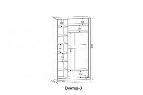 ВИНТЕР 3 Шкаф 3-х створчатый в Верхней Салде - verhnyaya-salda.mebel24.online | фото 2