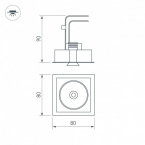 Встраиваемый светильник Arlight CL-SIMPLE-S80x80-9W Day4000 (BK, 45 deg) 026875 в Верхней Салде - verhnyaya-salda.mebel24.online | фото 9
